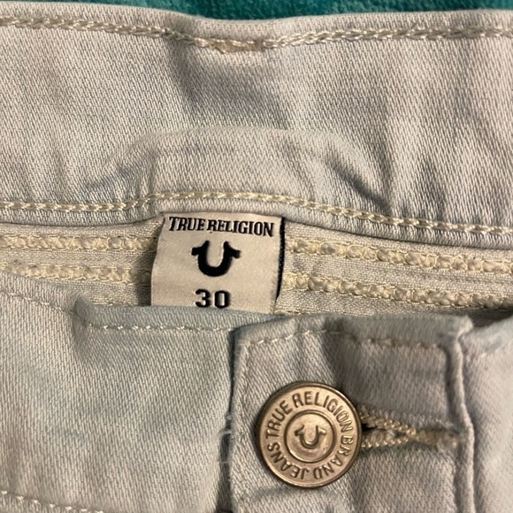 True Religion Moto Rocco Jean men's 30W zippered back pockets, distressed light - Picture 16 of 16